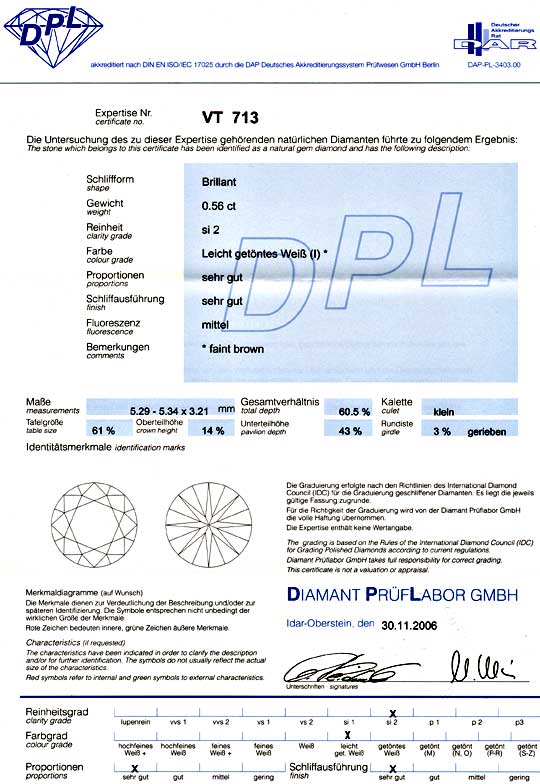 Foto 9 - Diamant 0,56ct DPL Schliff Proportionen sehr gut, D5853