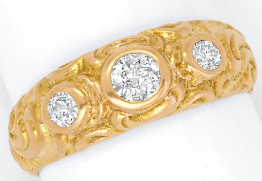 Foto 2 - Massiver Rotgold-Diamanten-Ring 18K Rot Gold 0,41 Carat, R1832