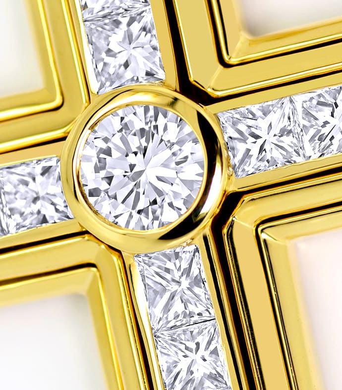 Foto 4 - Kreuz mehrteilig 6,57ct Diamanten an Goldkette, R5305