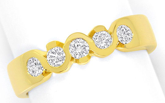 Foto 2 - Diamant Halbmemory Ring 0,42 ct Brillanten 18K Gelbgold, R5942