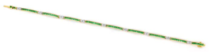 Foto 1 - Goldarmband mit 2,16ct Spitzen Smaragden und Brillanten, S1623