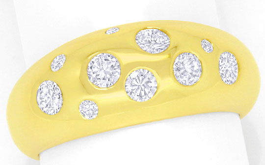 Foto 2 - Brillanten-Diamanten-Bandring 0,7ct Brillanten Gelbgold, S4448