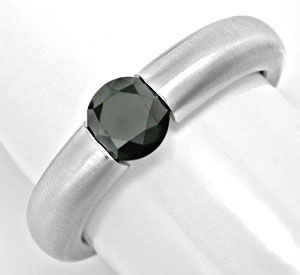 Foto 1 - Spann Ring Schwarzer Brillant 18K Weißgold, S6410