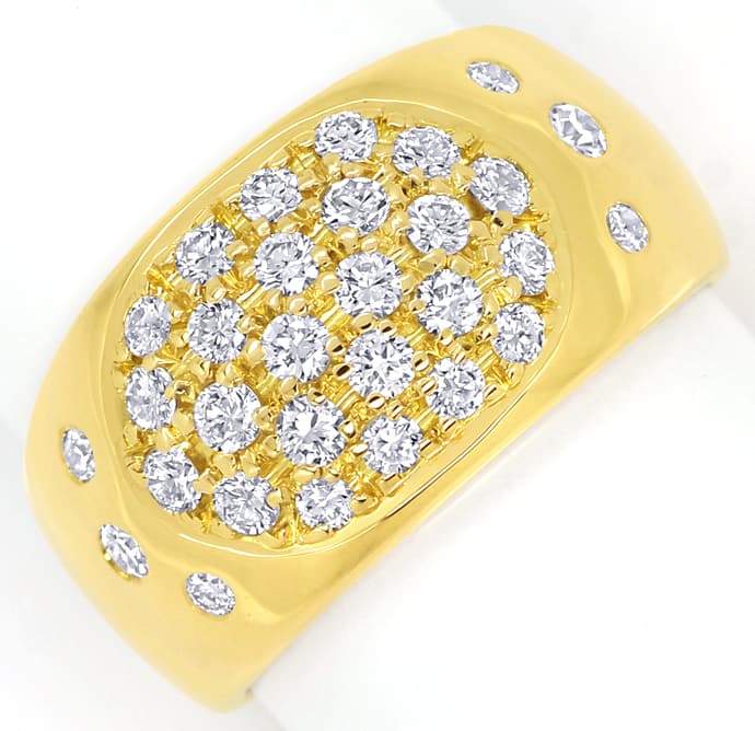 Foto 2 - Diamantbandring sehr schön pavee ausgefasst in Gelbgold, S9980