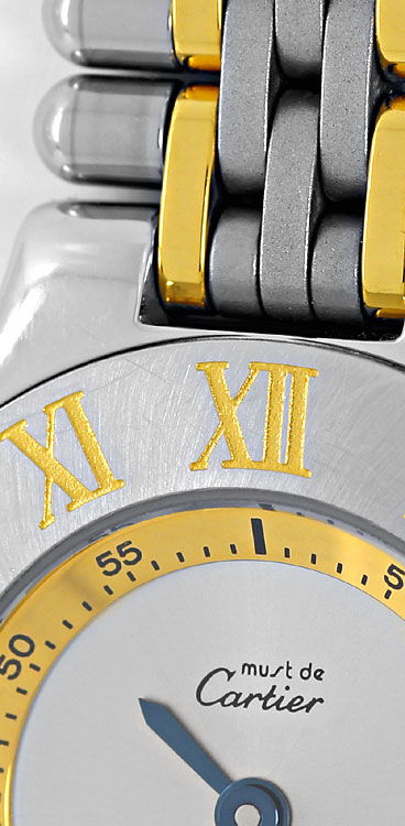 Foto 3 - Cartier Montre 21 Must de Cartier, Stahl-Gold Damen Uhr, U2150